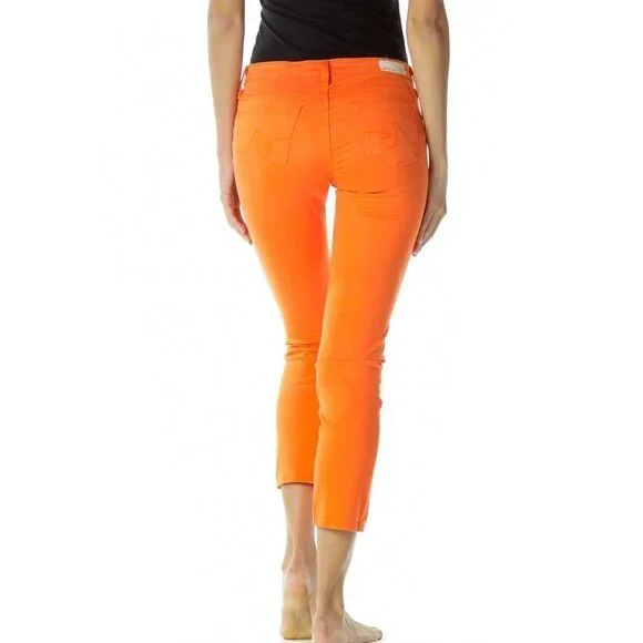 Adriano Goldschmied Orange Velvet Texture Pants - Picture 3 of 3